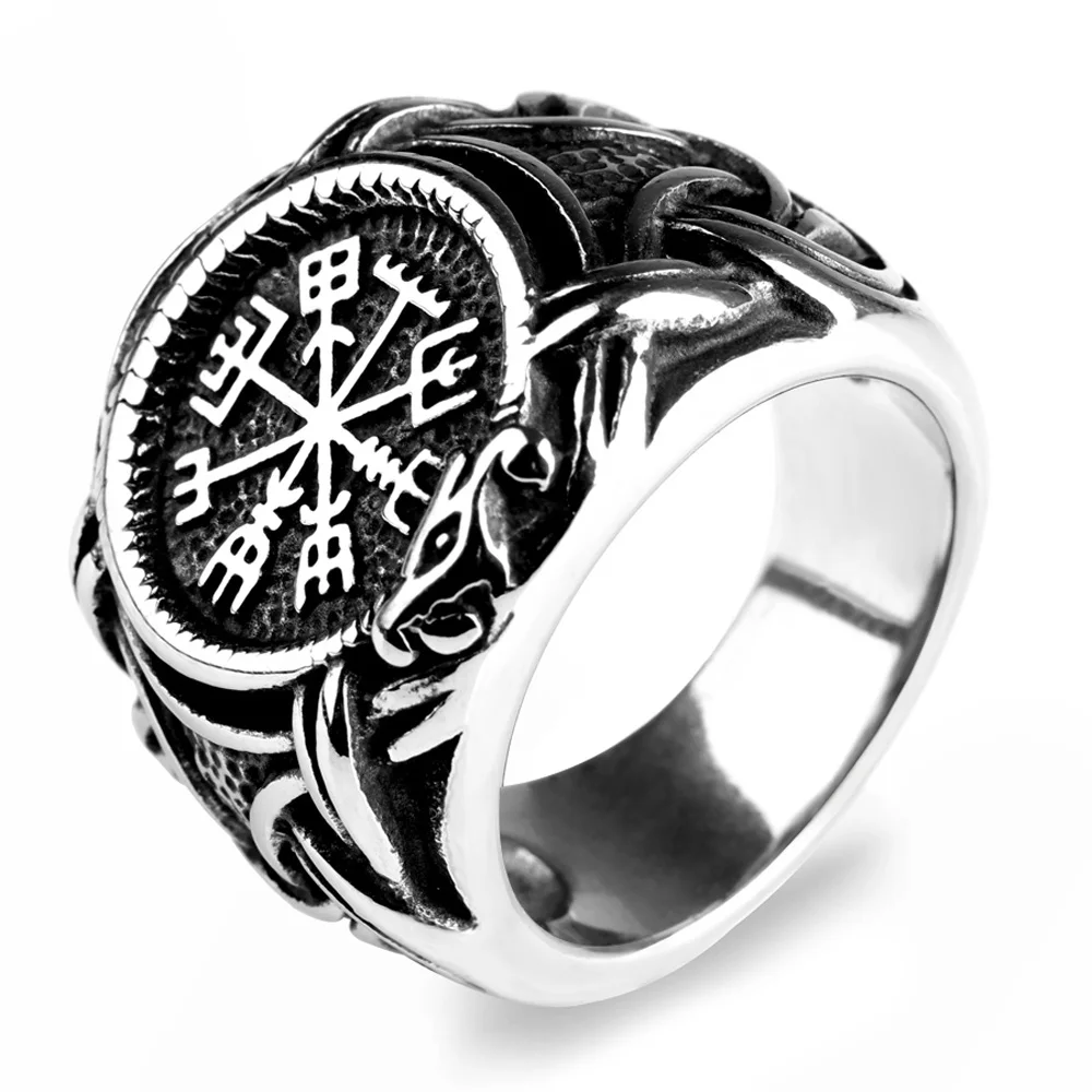 Fashion Vintage Viking Compass Ring Stainless Steel Rune Rings New Creative Gift For Men Charm Jewelry
Fashion Vintage Viking Compass Ring Stainless Steel Rune Rings New Creative Gift For Men Charm Jewelry