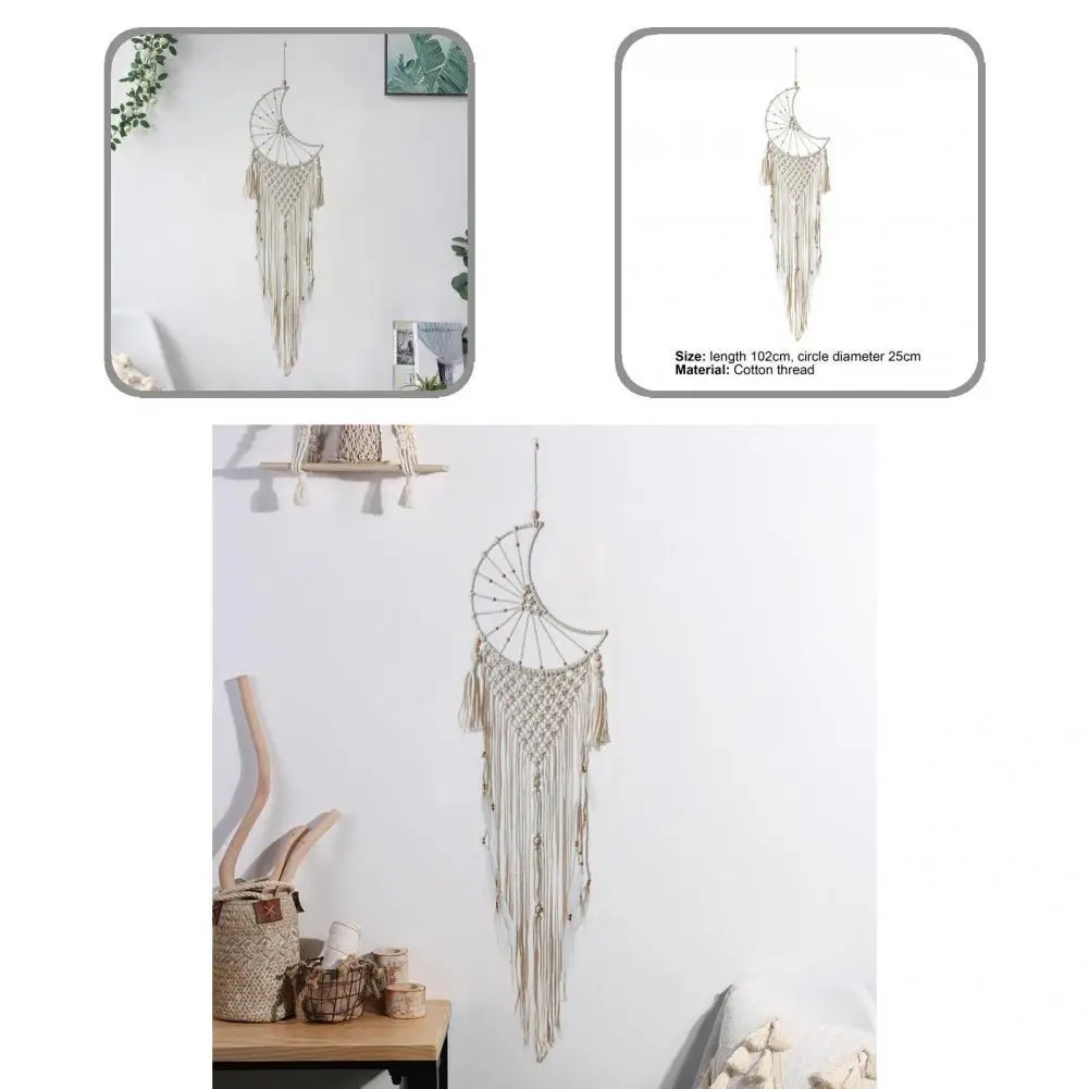 Reusable Beautiful Dream Catcher Wall Tapestry Cotton Line Hanging Tapestry Moon Design for Kids Room
Reusable Beautiful Dream Catcher Wall Tapestry Cotton Line Hanging Tapestry Moon Design for Kids Room