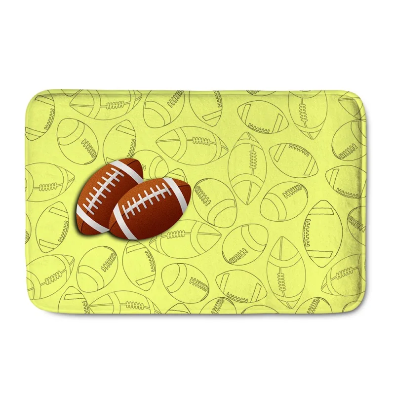 59 * 40cm Rugby Foot Mat Anti-slip Soft Flanged Rug 
59 * 40cm Rugby Foot Mat Anti-slip Soft Flanged Rug