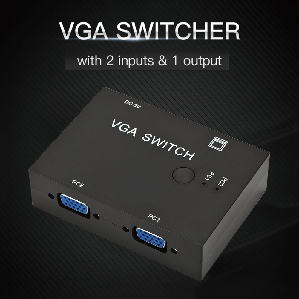 ТВ приставка переключатель VGA 2 в 1 порта|KVM-переключатели| |