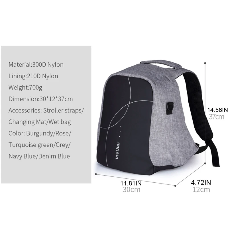 Multifunction Mother-baby Outing Backpack Diaper Bags Fashion Travel Waterproof Nappy Maternity Bag Anti-theft Carrier 50LD
Multifunction Mother-baby Outing Backpack Diaper Bags Fashion Travel Waterproof Nappy Maternity Bag Anti-theft Carrier 50LD