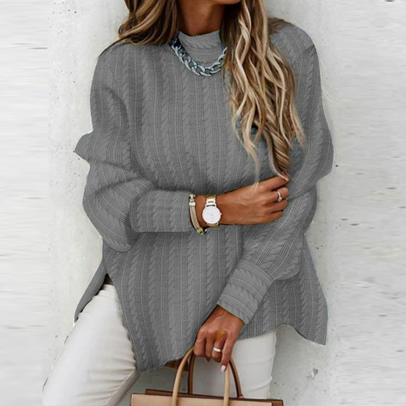 Женский Однотонный свитер, плотный Женский пуловер с круглым вырезом на осень и зиму 2021, Женская куртка, повседневный модный вязаный Топ с р... 
Женский Однотонный свитер, плотный Женский пуловер с круглым вырезом на осень и зиму 2021, Женская куртка, повседневный модный вязаный Топ с р...