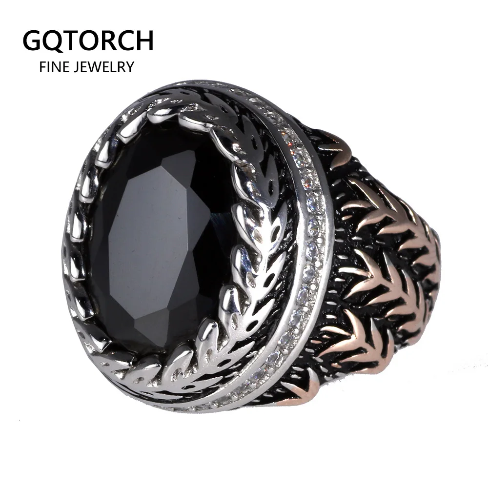 Guaranteed 925 Silver Mens Rings Wheat Surround Engraved With Natural Black Agate Stone Retro Vintage Turkish Man Signet Ring
Guaranteed 925 Silver Mens Rings Wheat Surround Engraved With Natural Black Agate Stone Retro Vintage Turkish Man Signet Ring