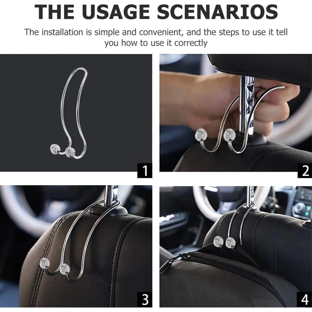 2PCS Car Storage Hook Seat Back Rhinestone Stainless Steel Multi-functional Hook
2PCS Car Storage Hook Seat Back Rhinestone Stainless Steel Multi-functional Hook