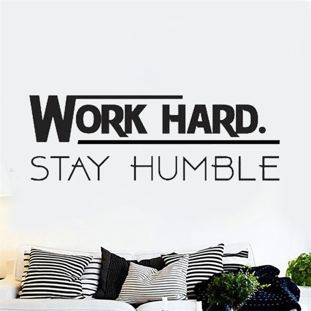 Wall Stickers Work Hard Stay Humble Quotes Decals Wallpaper Vinyl Office School Bedroom Livingroom Decoration Poster RU2535
Wall Stickers Work Hard Stay Humble Quotes Decals Wallpaper Vinyl Office School Bedroom Livingroom Decoration Poster RU2535