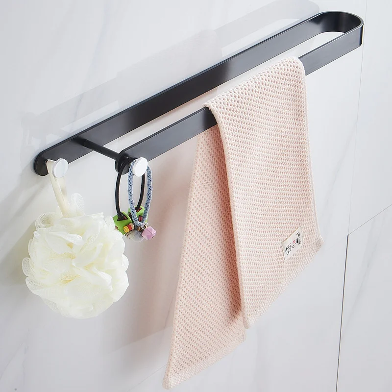 Wall Mounted U-shape Towel Rack Space Aluminum Towel Holder Hook Hanging Bar Shelf for Bathroom Organizer Kitchen Storage Rack 
Wall Mounted U-shape Towel Rack Space Aluminum Towel Holder Hook Hanging Bar Shelf for Bathroom Organizer Kitchen Storage Rack
