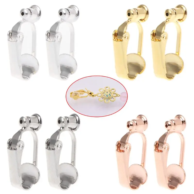 1 Pair Earrings Adapter Stud Ear Clips Converter For Non-pierced People Clip On Metal Component DIY Jewelry Making Tool No 85LB
1 Pair Earrings Adapter Stud Ear Clips Converter For Non-pierced People Clip On Metal Component DIY Jewelry Making Tool No 85LB