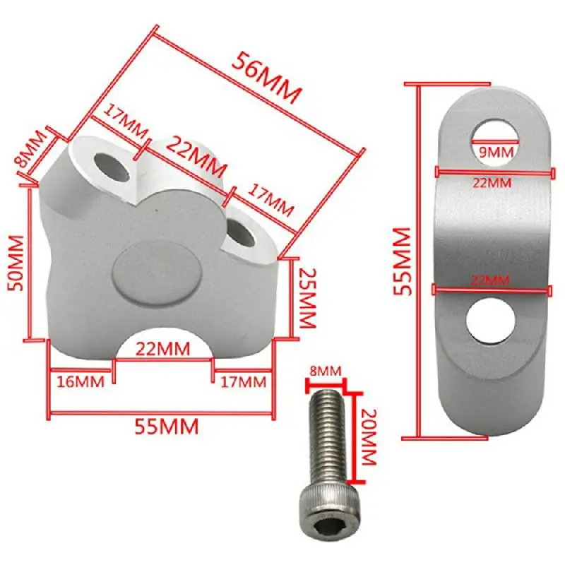 Universal Motorcycle Cnc Aluminum Handlebar Riser Clamp Mount Taper 2Pcs 22Mm Fit For Triumph Honda Yamaha Suzuki Kawasaki
Universal Motorcycle Cnc Aluminum Handlebar Riser Clamp Mount Taper 2Pcs 22Mm Fit For Triumph Honda Yamaha Suzuki Kawasaki