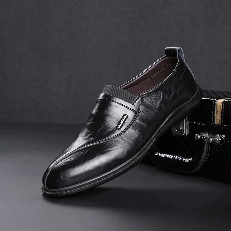 Men's Leather Shoes Summer Fashion Leather Breathable Flat Shoes British Trend Soft Comfortable Lightweight Casual Lazy Shoes
Men's Leather Shoes Summer Fashion Leather Breathable Flat Shoes British Trend Soft Comfortable Lightweight Casual Lazy Shoes