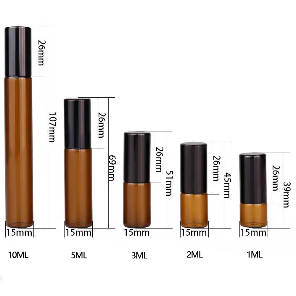 5pcs 1ml 2ml 3ml 5ml 10ml Amber Thin Glass Roll on Bottle Roller Refillable Essential Oils Perfume Bottles Containers Sample
5pcs 1ml 2ml 3ml 5ml 10ml Amber Thin Glass Roll on Bottle Roller Refillable Essential Oils Perfume Bottles Containers Sample