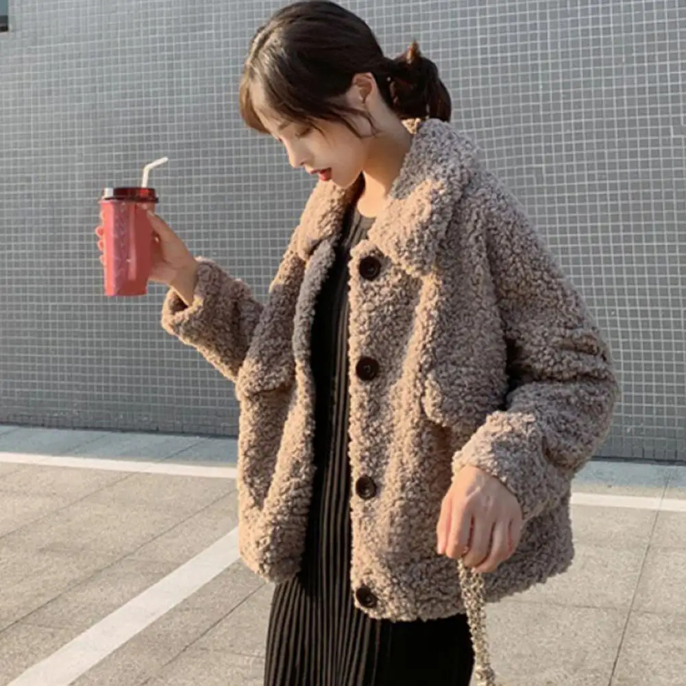 Fashion Women Autumn Winter Buttons Faux Fleece Long Sleeve Coat Jacket Warm Outerwear
Fashion Women Autumn Winter Buttons Faux Fleece Long Sleeve Coat Jacket Warm Outerwear
