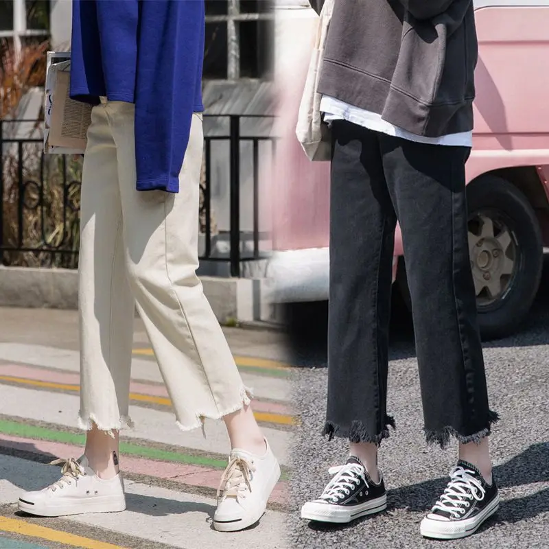 Women Autumn Solid Color Loose Denim Wide Leg Loose Elastic High Waist Tie Straight Casual Pants
Women Autumn Solid Color Loose Denim Wide Leg Loose Elastic High Waist Tie Straight Casual Pants