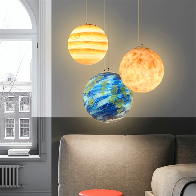 Modern Color Resin Planet LED Chandelire Lights Lighting Bedroom Living Room Island Light Lamparas De Techo Colgante Moderna
Modern Color Resin Planet LED Chandelire Lights Lighting Bedroom Living Room Island Light Lamparas De Techo Colgante Moderna