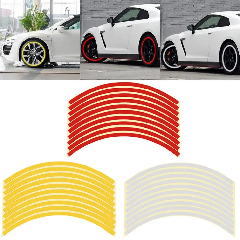 3 Colors 20pcs PVC Durable Car Motorcycle Hub Steel Tire Rim Reflector Refit Sticker fit for 10 Inch ~18 Inch Tire
3 Colors 20pcs PVC Durable Car Motorcycle Hub Steel Tire Rim Reflector Refit Sticker fit for 10 Inch ~18 Inch Tire