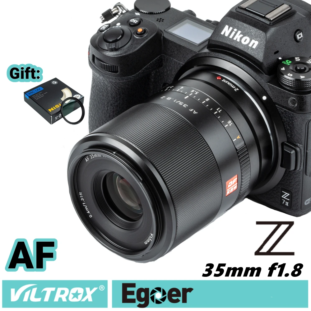 Viltrox 35mm F1.8 Auto Focus Full Frame Wide Angle Large Aperture Prime Lens for Nikon Z Mount Z6II Z7 Z50 ZFC Cameras
Viltrox 35mm F1.8 Auto Focus Full Frame Wide Angle Large Aperture Prime Lens for Nikon Z Mount Z6II Z7 Z50 ZFC Cameras