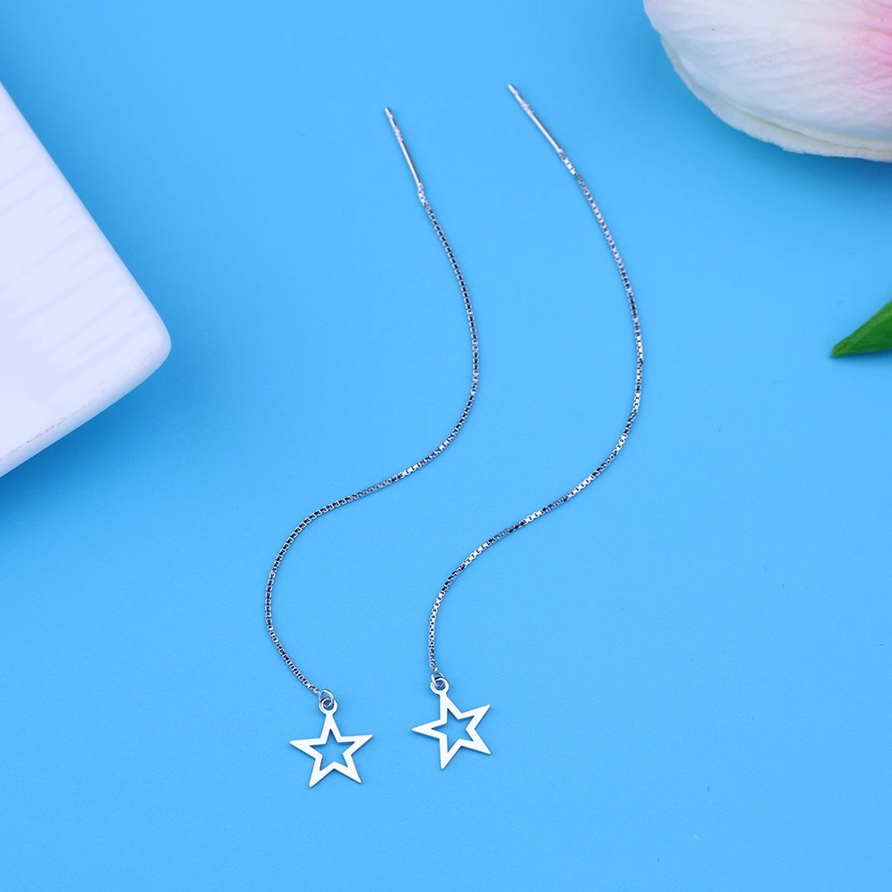 Sodrov Hanging Women's earrings Long Jewelry 925 Sterling Silver Female Trendy Fine Party Drop Stars Earrings for women 
Sodrov Hanging Women's earrings Long Jewelry 925 Sterling Silver Female Trendy Fine Party Drop Stars Earrings for women