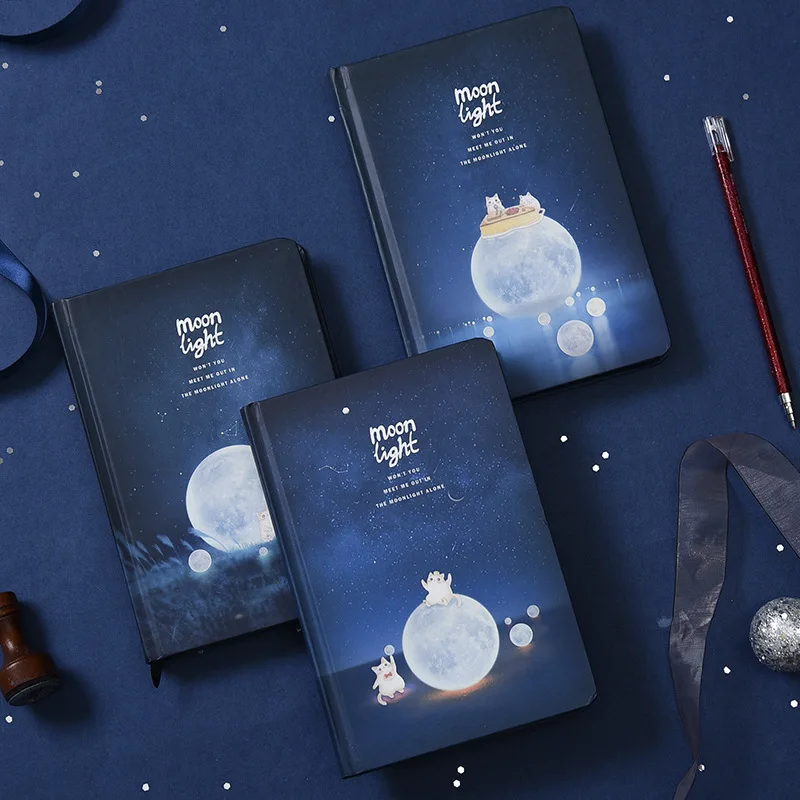 Luminous hand drawn Black card inside page Notebook Moon night pattern hardcover Journal A5 Diary Most Suitable for Student Gift
Luminous hand drawn Black card inside page Notebook Moon night pattern hardcover Journal A5 Diary Most Suitable for Student Gift