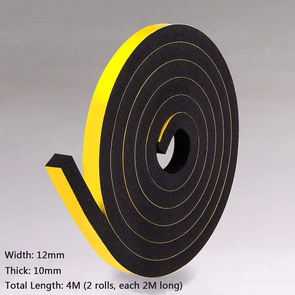 2 Roll 2M Adhesive Foam Tape Home Window Door Draught Excluder Air Conditioner Weather Stripping Seal Soundproof Insulation
2 Roll 2M Adhesive Foam Tape Home Window Door Draught Excluder Air Conditioner Weather Stripping Seal Soundproof Insulation