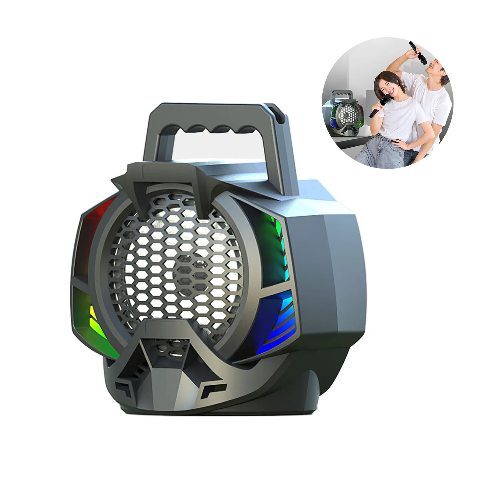 USB TF Card RGB Lighting FM Radio Wireless Speaker Wireless Loudspeaker USB Rechargeable Bluetooth 5.0 Speaker with Microphone
USB TF Card RGB Lighting FM Radio Wireless Speaker Wireless Loudspeaker USB Rechargeable Bluetooth 5.0 Speaker with Microphone