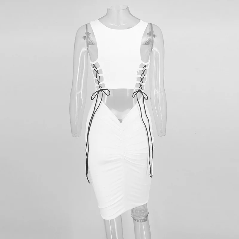 Lessverge 2020 Solid White Bandage Dress Summer Sleeveless Slim Women Hollow Out Bodycon Party Wear Sexy Pencil Dress
Lessverge 2020 Solid White Bandage Dress Summer Sleeveless Slim Women Hollow Out Bodycon Party Wear Sexy Pencil Dress