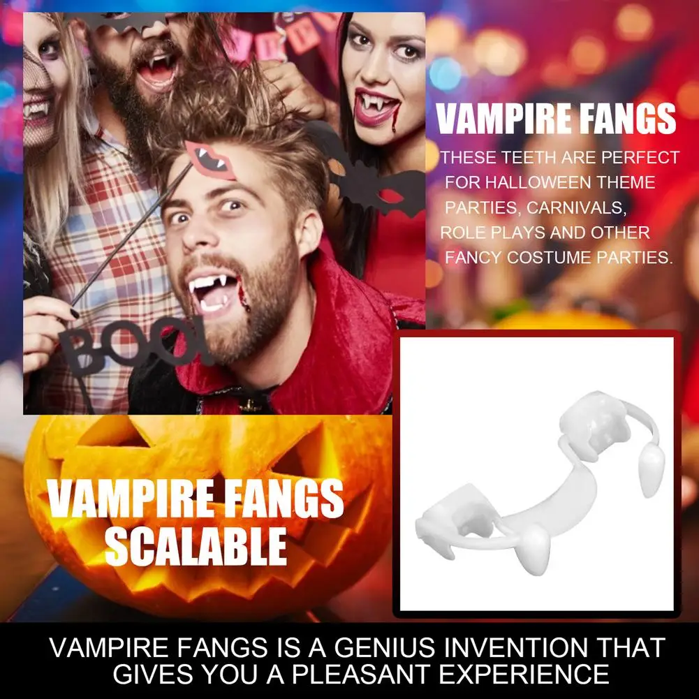 Retractable Vampire Fangs Halloween Decoration Props Horror Vampire False Teeth Fangs Dentures Cosplay Photo Props
Retractable Vampire Fangs Halloween Decoration Props Horror Vampire False Teeth Fangs Dentures Cosplay Photo Props