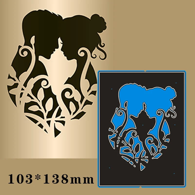 Metal Cutting Dies Couple silhouette for card DIY Scrapbooking stencil Paper Craft Album template Dies 103*138mm
Metal Cutting Dies Couple silhouette for card DIY Scrapbooking stencil Paper Craft Album template Dies 103*138mm