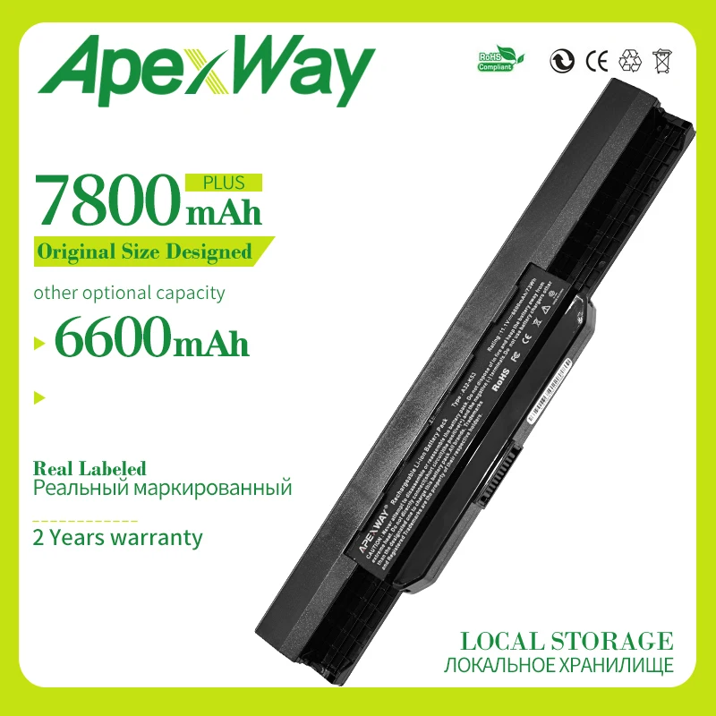 Apexway K53u Laptop Battery For Asus A32 K53 A42-K53 A31-K53 A41-K53 A43 A53 K43 K53 K53S X43 X44 X53 X54 X84 X53SV X53U X53B
Apexway K53u Laptop Battery For Asus A32 K53 A42-K53 A31-K53 A41-K53 A43 A53 K43 K53 K53S X43 X44 X53 X54 X84 X53SV X53U X53B
