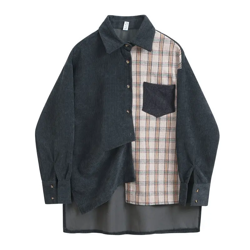 Harajuku Corduroy Blouse Women Long Sleeve Autumn New Tops and Blouses Vintage Patchwork Shirts Casual blusas mujer
Harajuku Corduroy Blouse Women Long Sleeve Autumn New Tops and Blouses Vintage Patchwork Shirts Casual blusas mujer