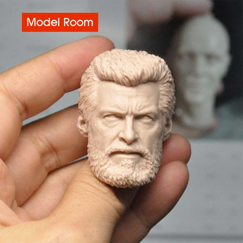 Unpainted 1/6 Old Logan Hugh Jackman Head Sculpt with Beard Male Soldier Head Carving Model Fit 12'' Action Figure Body
Unpainted 1/6 Old Logan Hugh Jackman Head Sculpt with Beard Male Soldier Head Carving Model Fit 12'' Action Figure Body