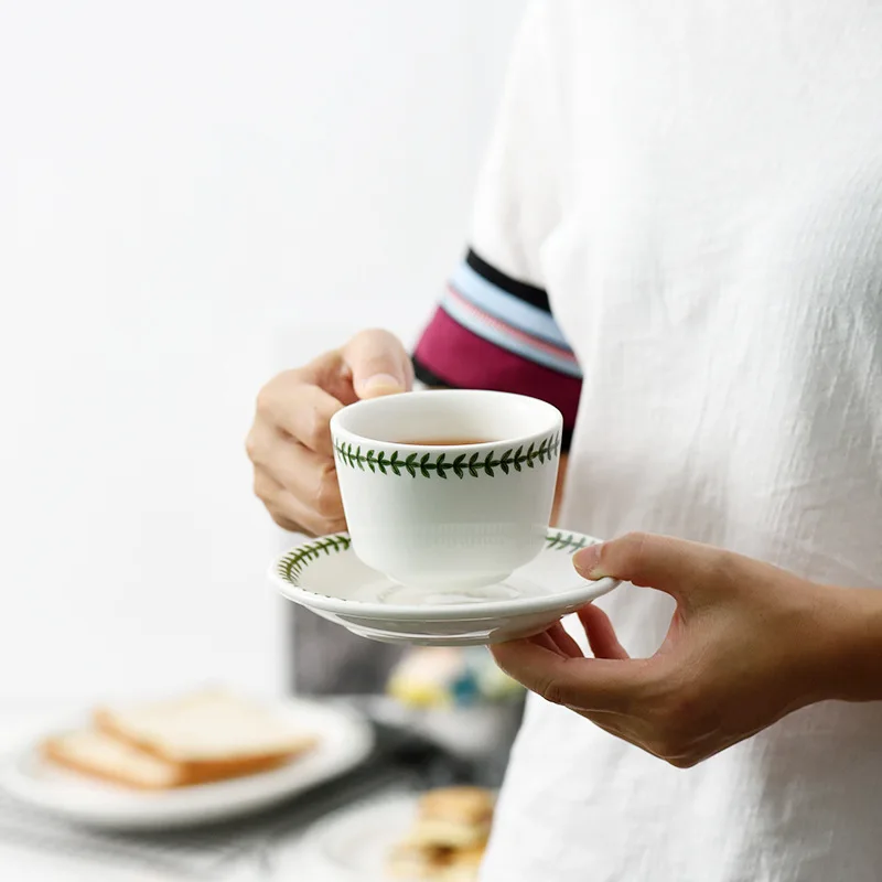 Korean Style Ceramic Coffee Mug and Saucer Set Afternoon Latte Tea Cup Thick Milk Cup Coffee Cups set Kitchen Drinkware 200ml 
Korean Style Ceramic Coffee Mug and Saucer Set Afternoon Latte Tea Cup Thick Milk Cup Coffee Cups set Kitchen Drinkware 200ml