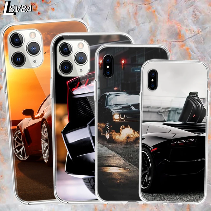 Силиконовая крышка Супер спортивный автомобиль для IPhone 12 11 Pro XS MAX XR X 8 7 6S 6 Plus 5S SE
