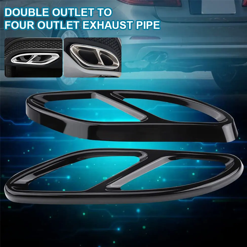 1 pair stainless steel exhaust pipe cover trim parts are suitable for Mercedes-Benz C-Class W205 Coupe 2015-2020 GLC 2016-2019
1 pair stainless steel exhaust pipe cover trim parts are suitable for Mercedes-Benz C-Class W205 Coupe 2015-2020 GLC 2016-2019
