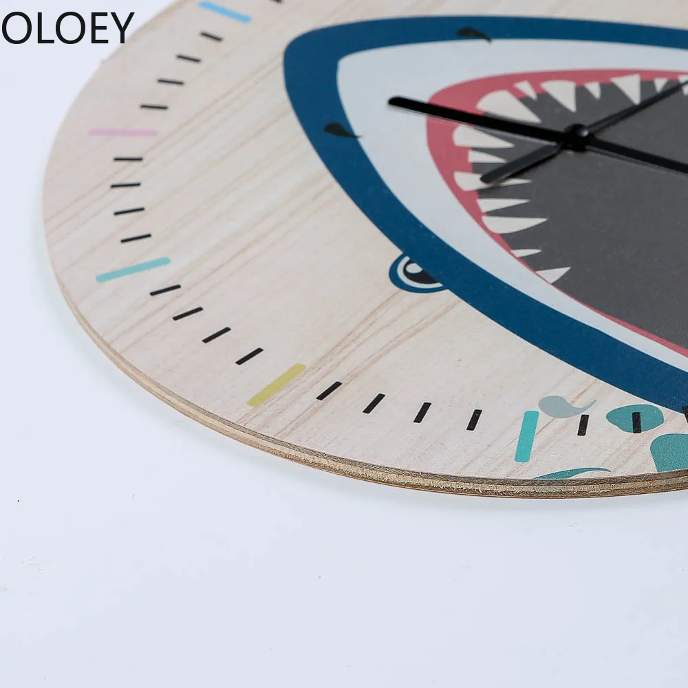 Cartoon Shark Wall Clock Animal Art Silent Round Clock for Kids Rooms Children's Bedroom Home Decor Wall Clock Modern Design
Cartoon Shark Wall Clock Animal Art Silent Round Clock for Kids Rooms Children's Bedroom Home Decor Wall Clock Modern Design