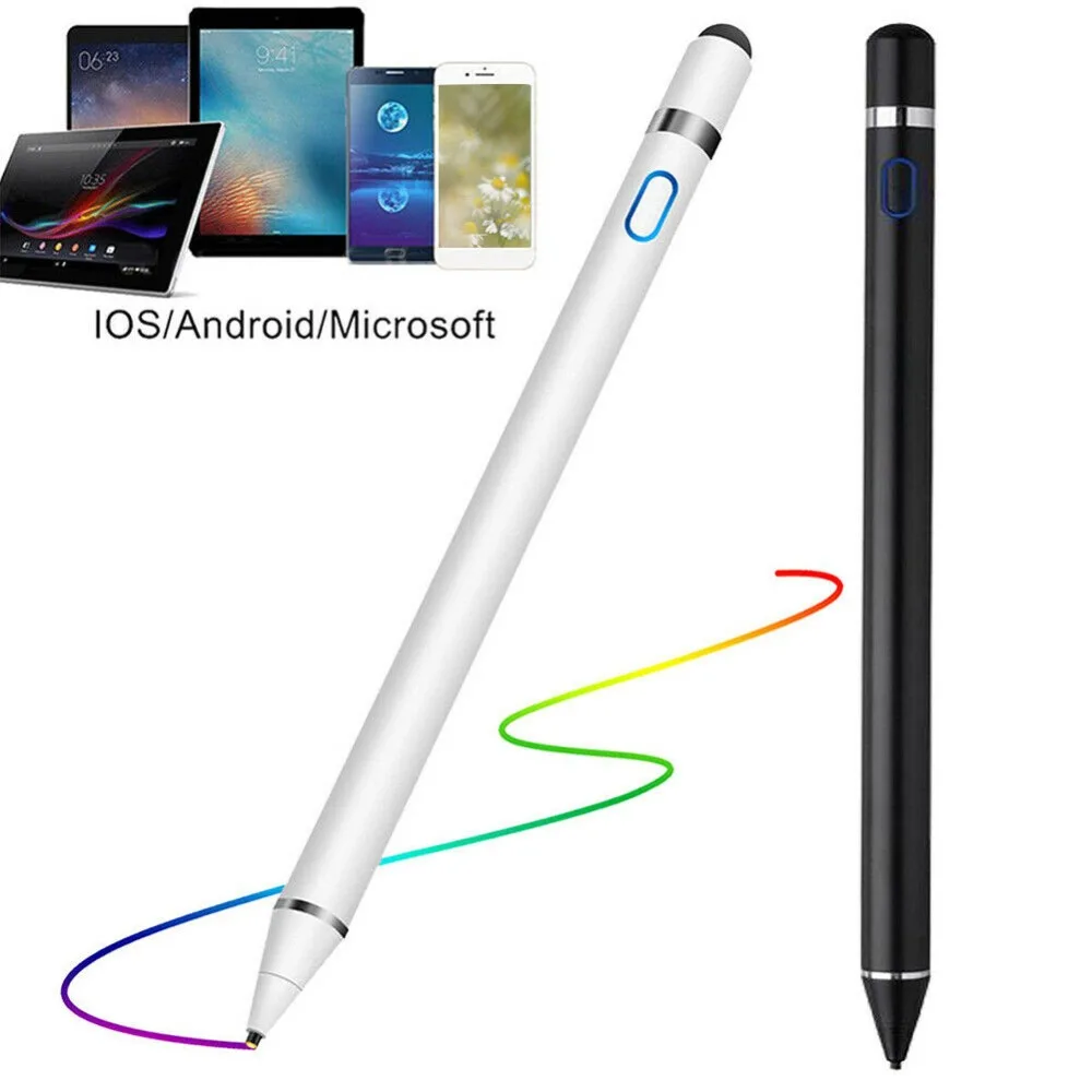 Universal Capacitive Active Stylus Touch Screen Pen Smart IOS/Android Apple iPad Phone Pencil Touch Drawing Tablet Smartphone
Universal Capacitive Active Stylus Touch Screen Pen Smart IOS/Android Apple iPad Phone Pencil Touch Drawing Tablet Smartphone