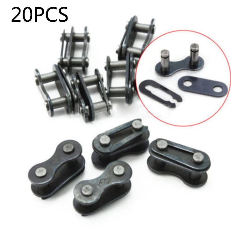 

20*Chain Joint Links 20pcs Bicycle Bike Single Speed Quick Chain Master Link Connector Repair Parts Steel 1-3 Speed Chains Bikes