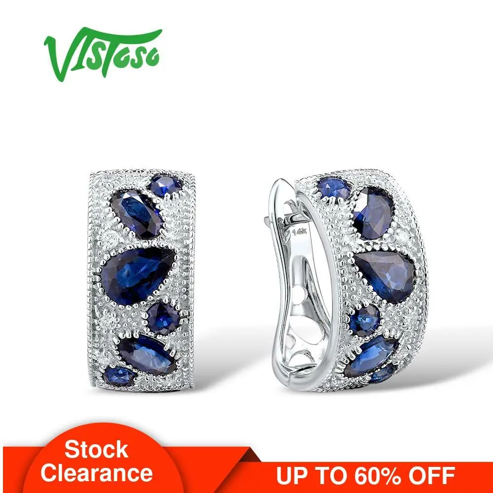 Женские серьги с синим сапфиром VISTOSO Pure, 14K 585, белое золото, Подарок на годовщину свадьбы
Женские серьги с синим сапфиром VISTOSO Pure, 14K 585, белое золото, Подарок на годовщину свадьбы