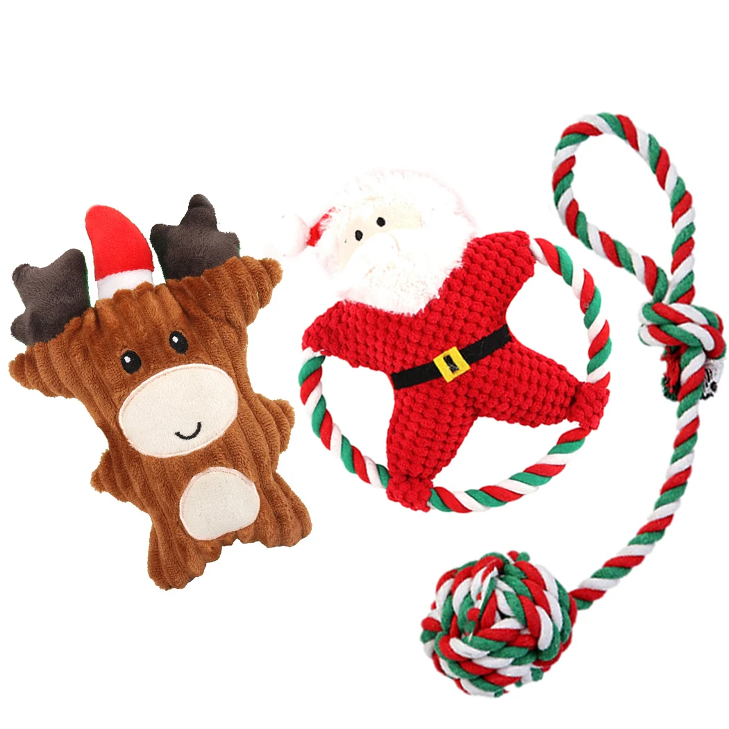 3pcs/Set Christmas Dog Toy Bite Resistant Dog Teething Toy Pet Chew Toy For Puppy Pet Supplies Dogs Favors 
3pcs/Set Christmas Dog Toy Bite Resistant Dog Teething Toy Pet Chew Toy For Puppy Pet Supplies Dogs Favors