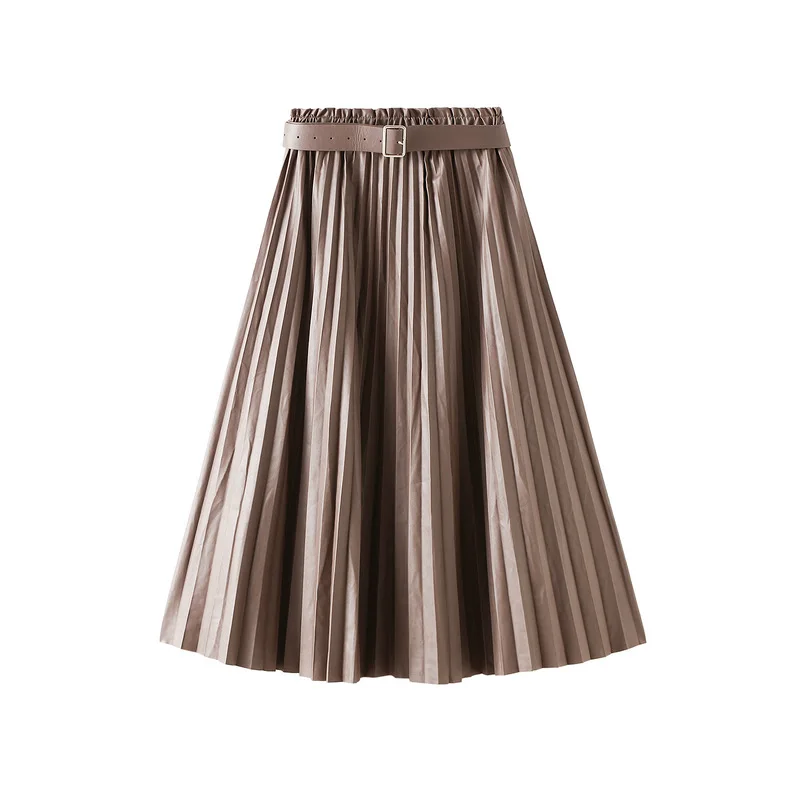 SHUCHAN PU Pleated Woman Skirts Korean Style Fashion Autumn Winter High Street High Elastic Waist Faldas Mujer Moda
SHUCHAN PU Pleated Woman Skirts Korean Style Fashion Autumn Winter High Street High Elastic Waist Faldas Mujer Moda