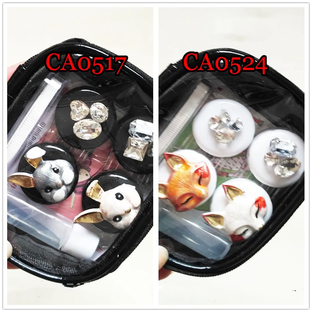 2pcs Rabbit Fox Rhinestone Contact Lens Case Set Travel Lenses Box for Eyes with Saving PU Zipper Bags CA0524/0517
2pcs Rabbit Fox Rhinestone Contact Lens Case Set Travel Lenses Box for Eyes with Saving PU Zipper Bags CA0524/0517