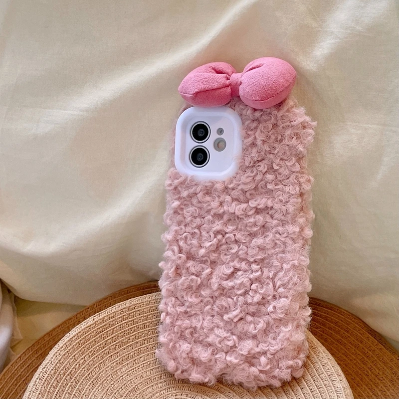 Cute Simple Solid Color Bow-knot Furry Phone Case For iPhone 13 Pro Max 12 11 Pro Max X Xs Max Xr 7 8 Puls Soft Plush Cover
Cute Simple Solid Color Bow-knot Furry Phone Case For iPhone 13 Pro Max 12 11 Pro Max X Xs Max Xr 7 8 Puls Soft Plush Cover