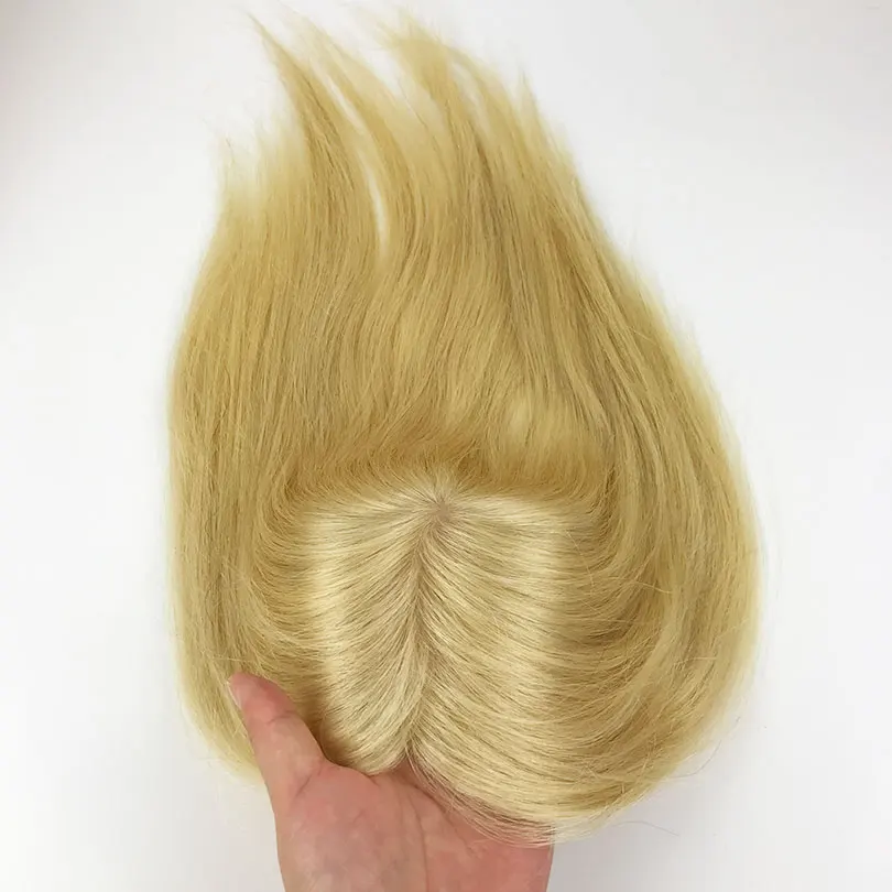 Clips In Human Hair Topper Fine Hairpiece for White Women #613 Blonde Silk Top Closure Toupee Invisible Natural Skin Scalp
Clips In Human Hair Topper Fine Hairpiece for White Women #613 Blonde Silk Top Closure Toupee Invisible Natural Skin Scalp