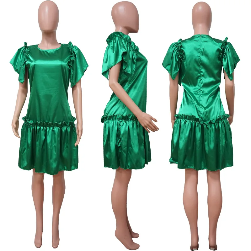 Donsignet Fashion Women's Dress New Casual Hot Sale Round Neck Pullover Solid Color High Waist Big Swing Irregular Ruffled Dress
Donsignet Fashion Women's Dress New Casual Hot Sale Round Neck Pullover Solid Color High Waist Big Swing Irregular Ruffled Dress