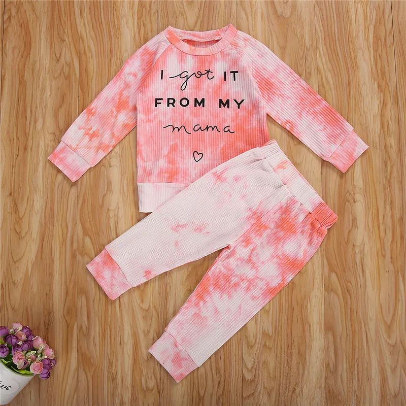 1-5T Baby Sets Newborn Infant Baby BoyGirl Letter Long Sleeve T Shirt Tops+ Pants Outfits Set Fall Kids Pink Tie Dyeing Clothing
1-5T Baby Sets Newborn Infant Baby BoyGirl Letter Long Sleeve T Shirt Tops+ Pants Outfits Set Fall Kids Pink Tie Dyeing Clothing