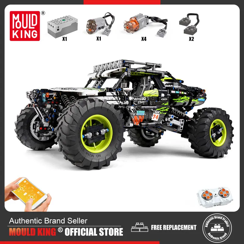 MOULD KING 18002 Technical Climbing Car Toys MOC-19517 Remote Control Car Terrain Buggy Off-Road Truck Building Block Kids Gifts
MOULD KING 18002 Technical Climbing Car Toys MOC-19517 Remote Control Car Terrain Buggy Off-Road Truck Building Block Kids Gifts