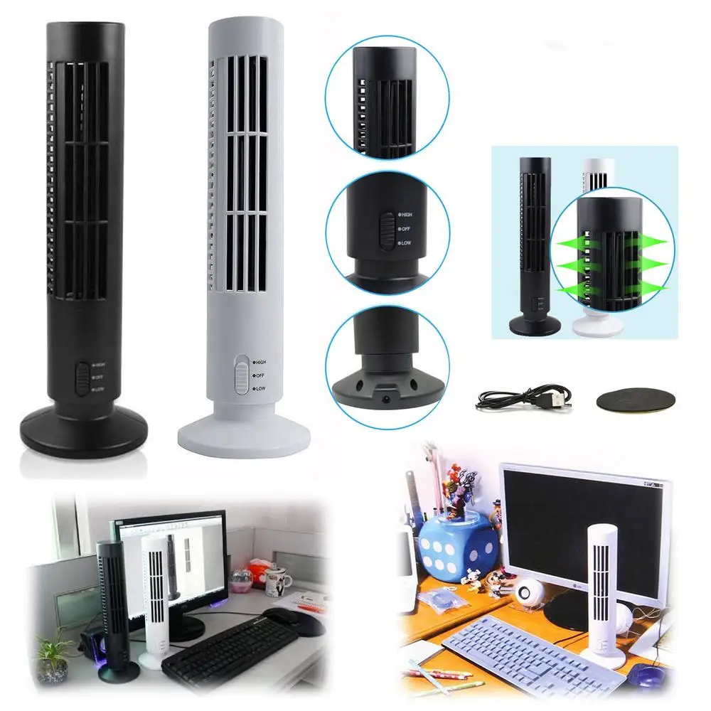 Portable USB Vertical Bladeless Fan Mini Air Condition Fan Desk Cooling Tower Fan for Home/Office
Portable USB Vertical Bladeless Fan Mini Air Condition Fan Desk Cooling Tower Fan for Home/Office