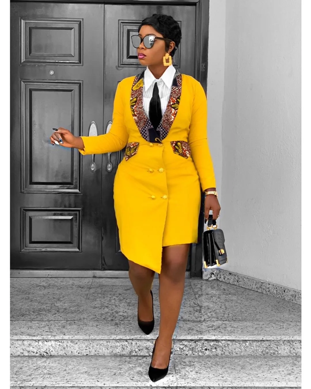 Dress for Women Autumn and Winter Long Sleeve Big V-neck Slim Asymmetrical Splicing Knee-Length
Dress for Women Autumn and Winter Long Sleeve Big V-neck Slim Asymmetrical Splicing Knee-Length