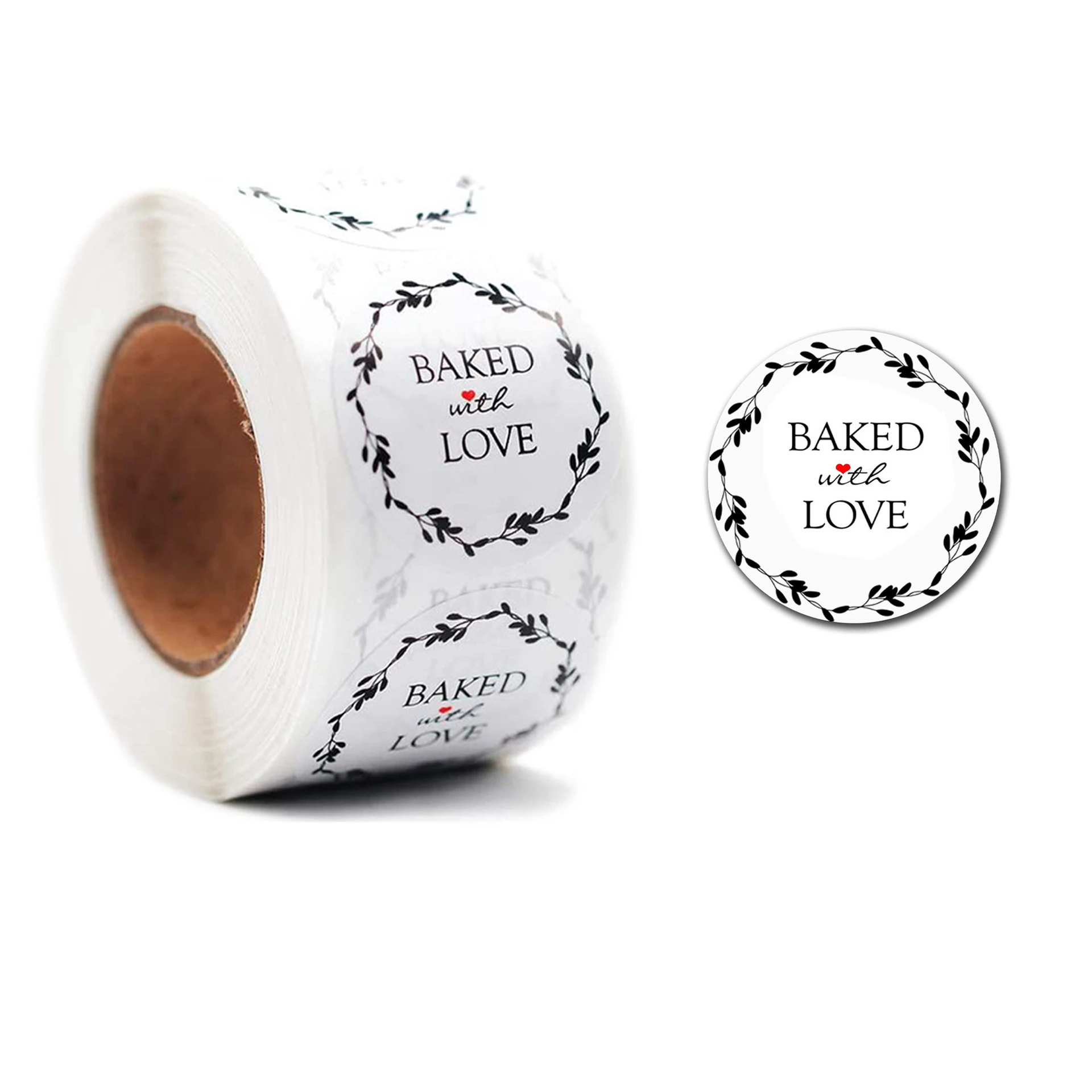 1 Inch 500 PCS/Roll Baked With Love Stickers Labels for Gift Card Party Small Business Wedding Gift Wrapping
1 Inch 500 PCS/Roll Baked With Love Stickers Labels for Gift Card Party Small Business Wedding Gift Wrapping