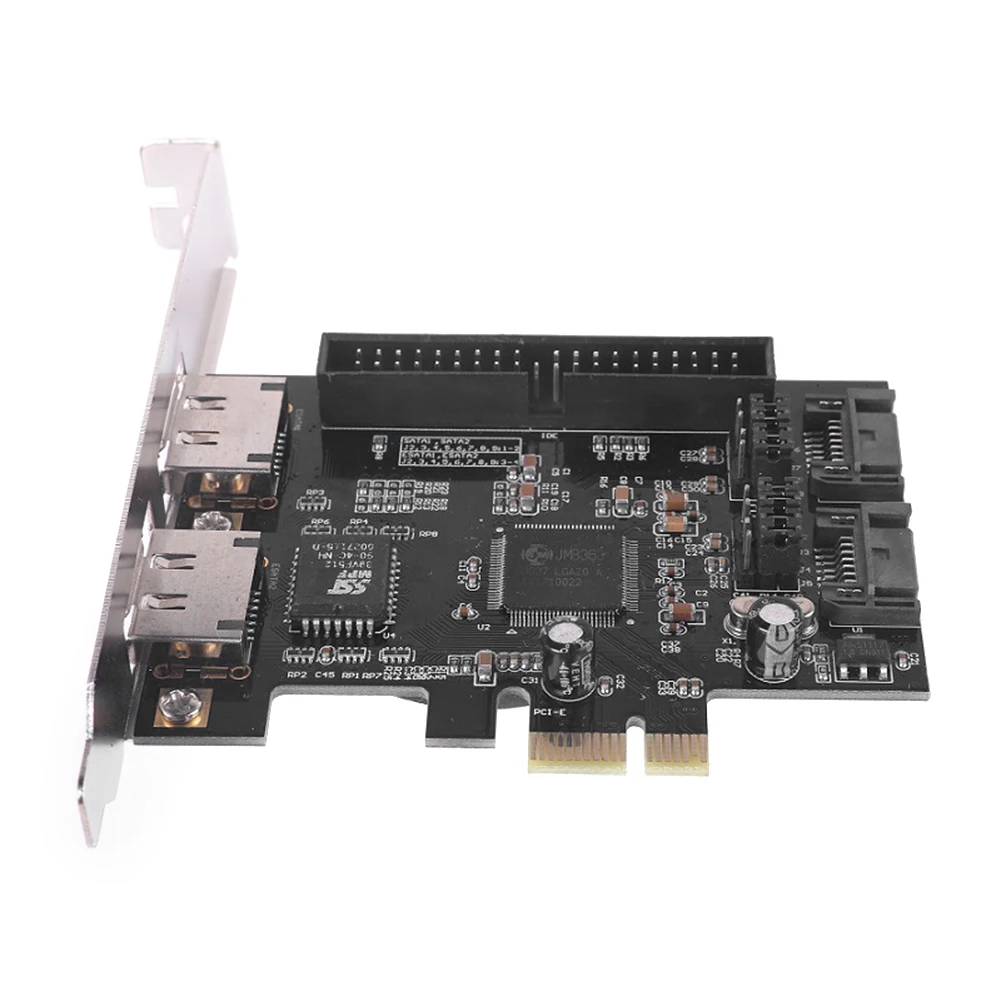 PCI Express плата расширения JMB363 PCI-E PCIe на 2 порта SATA IDE eSATA адаптер конвертер RAID карты