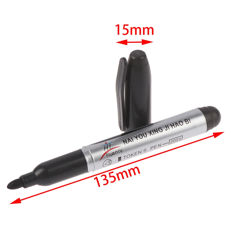 4pcs Black Permanent Oil Marker Pen Token Pens for Paper Metal Glass Marking Pen Office School Supplies Large Capacity Pen
4pcs Black Permanent Oil Marker Pen Token Pens for Paper Metal Glass Marking Pen Office School Supplies Large Capacity Pen