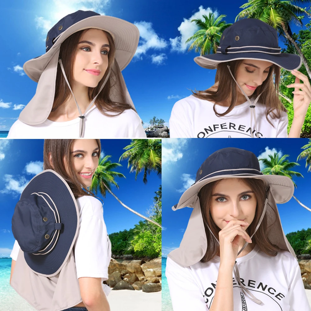 Women Men Adjustable Sweet Absorbing Foldable Summer Wide Brim With Shawl Sun-proof Outdoor Fishing Hat UV Protection Casual
Women Men Adjustable Sweet Absorbing Foldable Summer Wide Brim With Shawl Sun-proof Outdoor Fishing Hat UV Protection Casual